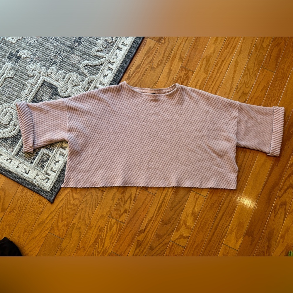 Free People Oversized Cropped Sweater Womens Size Medium - Picture 1 of 4